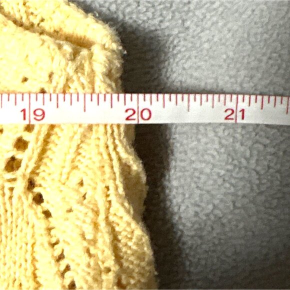 Vintage Cotton Forever Buttercup Yellow Pointelle Knit Vest - Picture 5 of 7